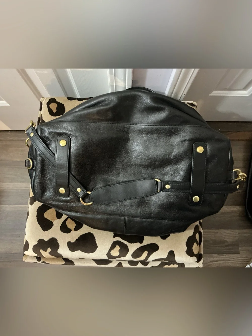 Authentic Coach Madison Audrey Black Leather Satchel